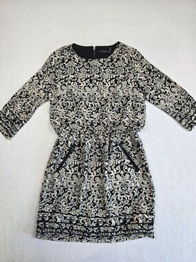 THML Womens Black & Beige Short Dress Small Anthropologie